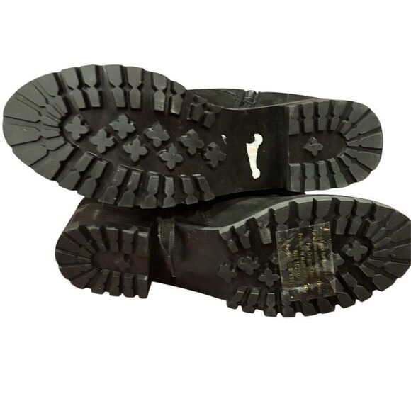 Kate Spade Raegan Shearling Lug Sole Lace-Up Suede Boots in Black NWOB Size 5B - Picture 6 of 8